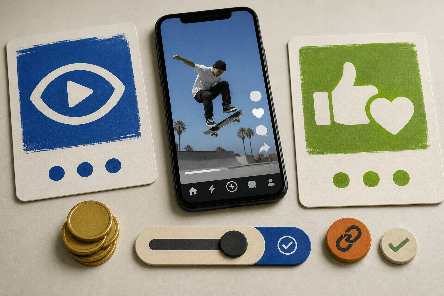YouTube social media service pack selection scene